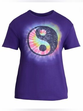 NWT - Yin Yang Purple Tie-Dye Graphic Tee